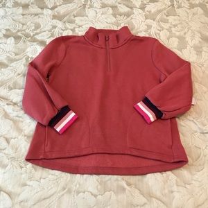 Rose Half-zip Sweatshirt.
